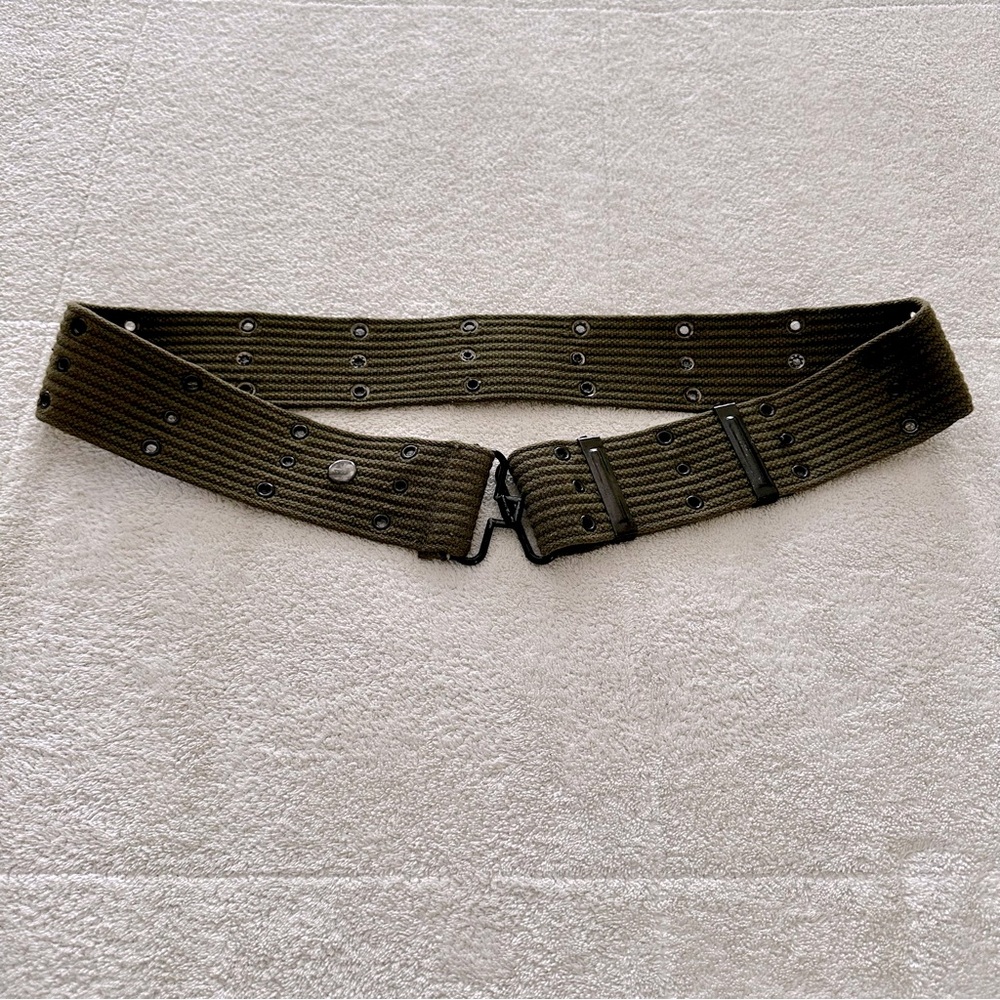 Olive Green Military Style Adjustable Belt Size 46